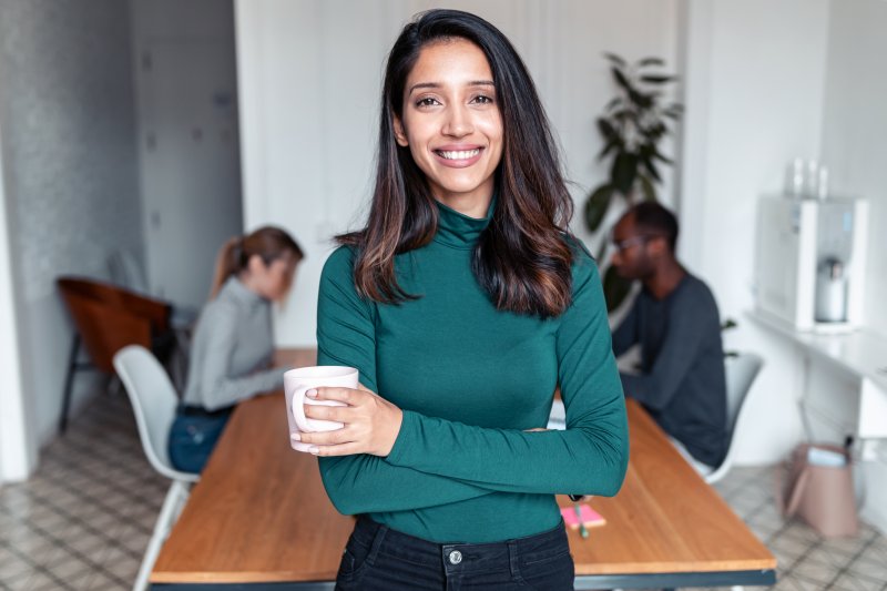 confident businesswoman in office 